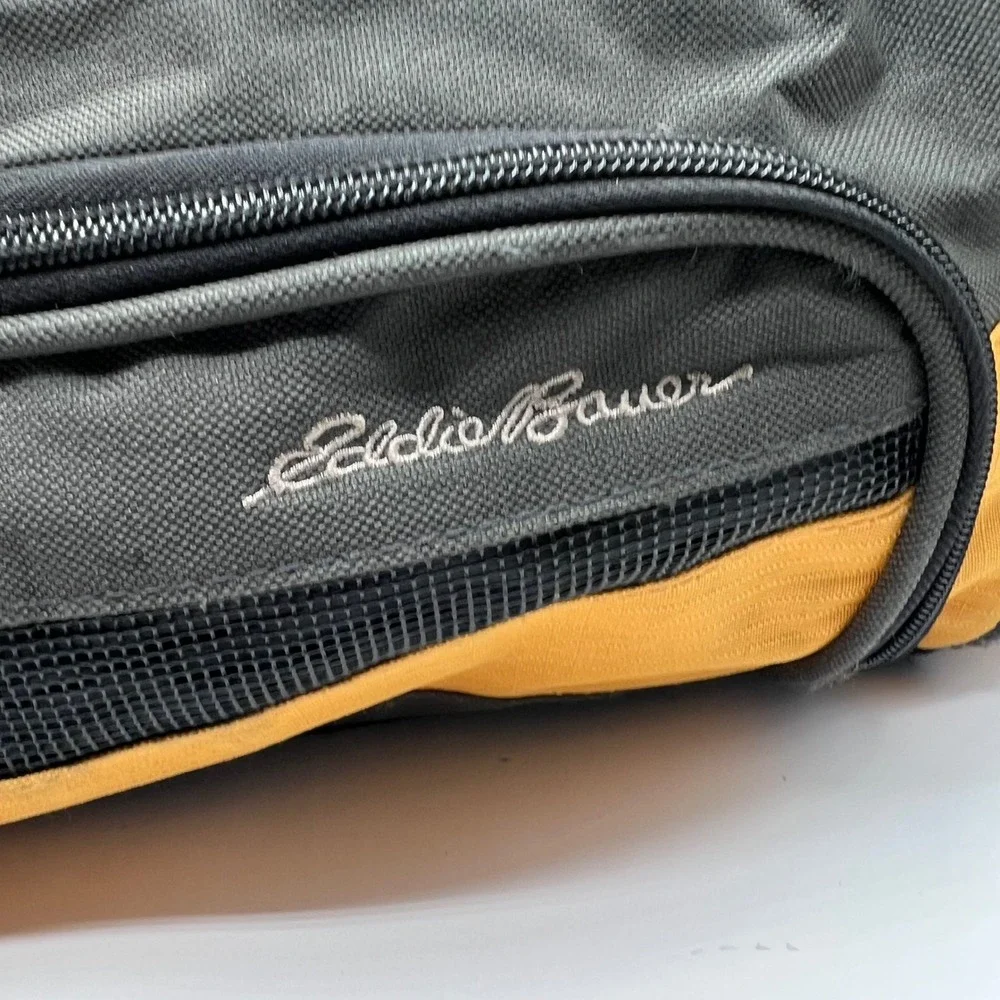 Eddie Bauer Yellow Ripstop Duffel Bag Travel Gym Weekend Carry On shoulder strap